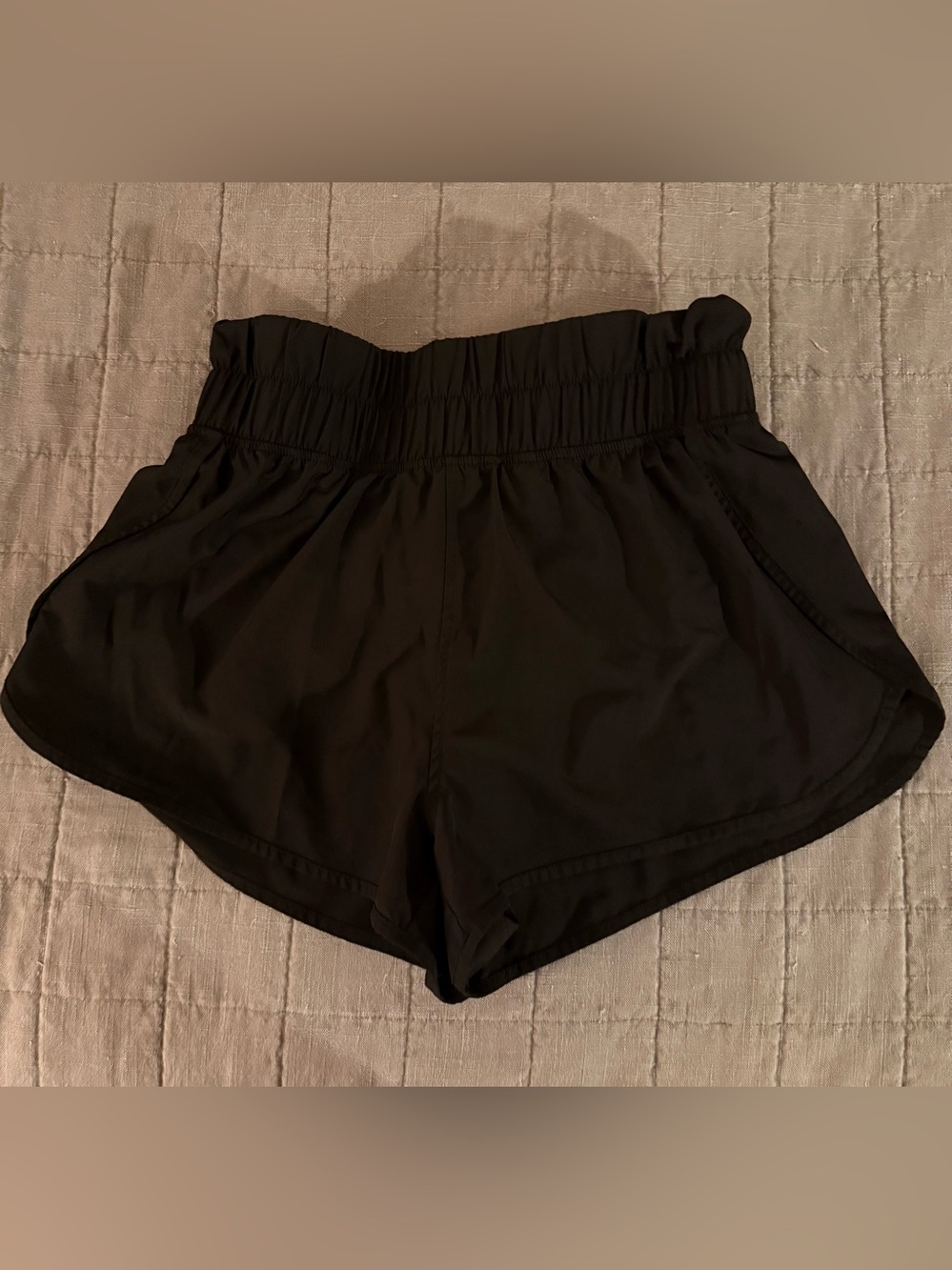 90 Degree By Reflex Black High-Waist Athletic Shorts